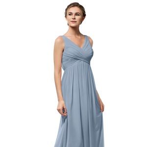 Azazie Oceana Dress in Dusty Blue size 6 (A6)